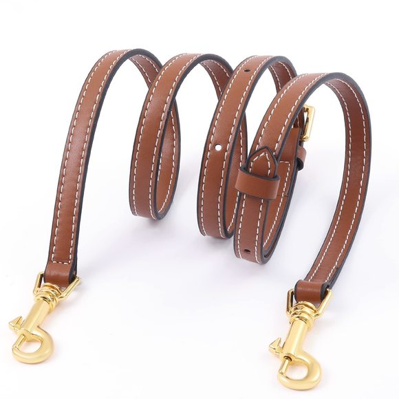 Genuine Leather Purse Strap Adjustable Replacement Crossbody Shoulder Bag :D - Picture 1 of 6